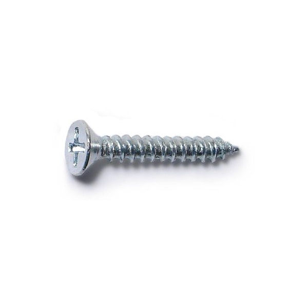 Midwest Fastener Wood Screw, #8, 3/4 in, Zinc Plated Steel Flat Head Phillips Drive, 60 PK 61784 - main